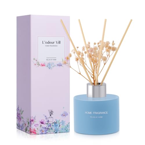 L'odeur Vill Diffuseur de Parfum,Diffuseur Parfum Maison avec 6 Bâtonnets Diffuseur Parfum, Decoration pour Chambre, Salon, Salle de Bain, Bureau,...