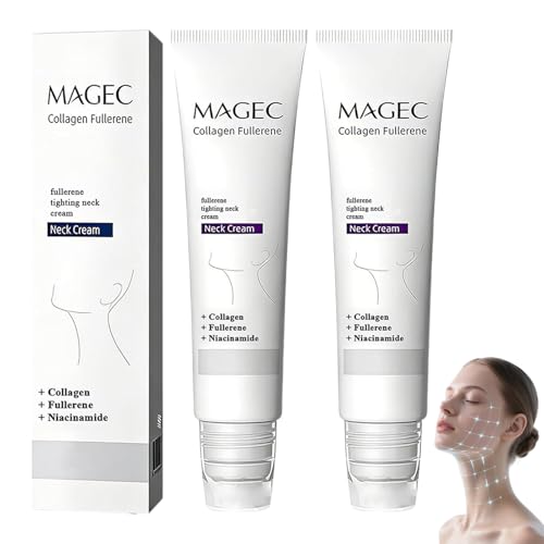 DESIYUE MAGEC Collagen Fullerene Neck Cream MAGEC Collagen Cream with Collagen Peptides 2026 New Tighten & Lift Neck Cream for Crepey Skin Wrinkles and Tightening for Skin Types (2pcs)