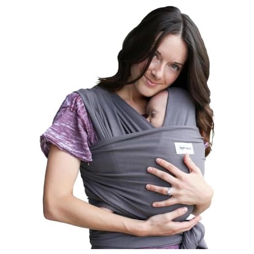 Sleepy Wrap Fascia Porta Bebé Neonato Facile da Indossare – Marsupio Bambino a Fascia Neonati – Trasporto a Mani Libere – Porta Bebé Cotone per Neonati Fino a 16 kg (Grigio/Grey)