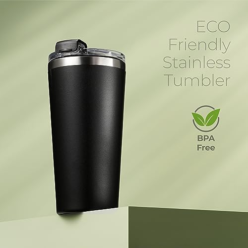 Image of SIPX Triple-Insulated Tumblers - 16oz. Premium Modern Tumbler With Lid, insulated Cup Keeps Hot For 6 Hours, Stainless Steel Tumbler Made Of Sustainable Material, Coffee Travel Mug For Home & Office