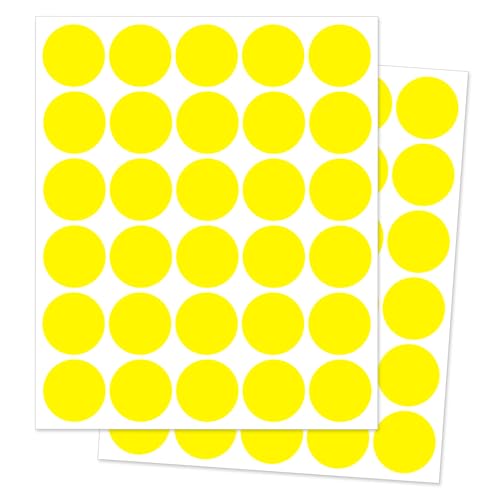 Yeachlaing 1" Round Colored Dot Stickers Labels,660 Pack,Yellow