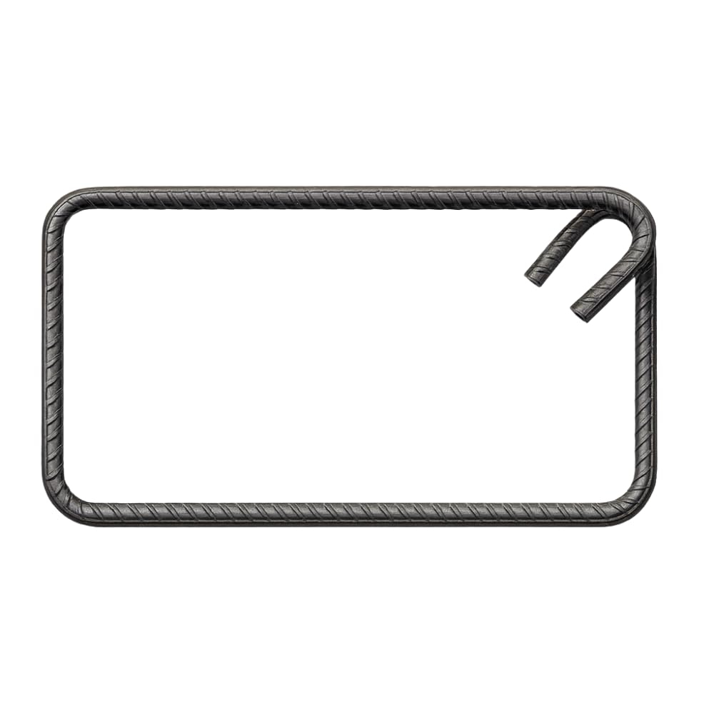 FORTUNATO Kit Staffe di Rinforzo in Ferro Sagomato, Antisismiche, 20x40 cm, Ø 8 mm, Curvatura 135°, per Strutture Cemento Durevoli (Pezzi : 20)