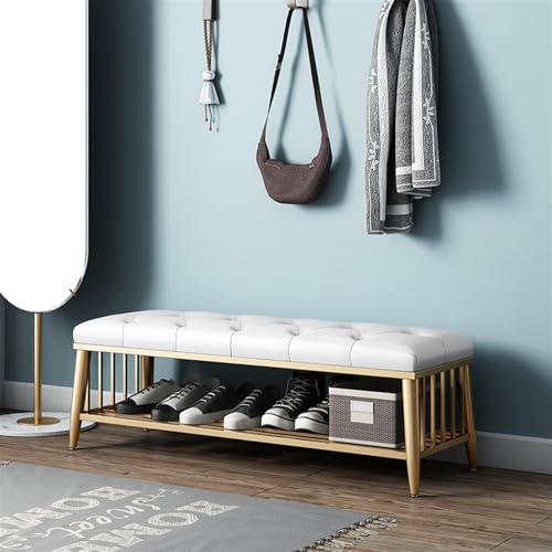 Meuble de rangement d'entrée avec banc de salle de bain multifonction