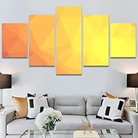 SIGNWIN 5 Panel Canvas Wall Art Modern Art Contemporary Dramatic Geometric Mixed Media Multicolor Patterns for Home Decorations Ready to Hang - 60