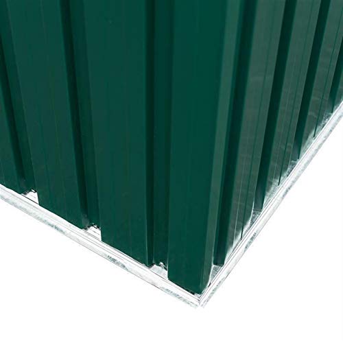 ZeoTioo Geräteschuppen Gerätehaus Gartenhaus Giebeldach Metall grün 257x205x178 cm – Bild 8