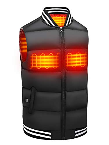 Heated Vest, Warming Jacket for Men Women with 5 Heating Zones (No Battery Pack) L