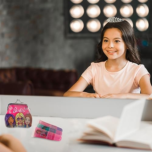 Townley Girl BB0107GA Barbie Coin Purse And Plant-Based Lip Gloss Set, Cute Pouch Wallet Small Money Bag Toy thumb #4