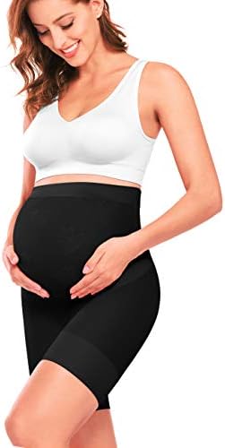 “Baby Bump” Premium Maternity Shapewear, High Waisted Mid-Thigh Pregnancy Underwear Prevent Chaffing Soft Adominal Support