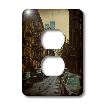 Cache 2 prises 3dRose LSP_55989_6 deco New York interrupteur double