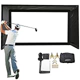 The Indoor Golf Shop DIY Golf Simulator Enclosure - Easy-Setup Golf Simulators for Home - Includes Impact Golf Screen, Enclosure Surround, Protective Padding - Poles Not Included - 14’2” x 8’4” x 5’