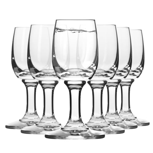 Krosno Wodkagläser Pure, 35 ml, Set mit 6, Hochwertiges Glas, Modernes und Zeitloses Design, Ideal für Wodka, Liköre, Shots