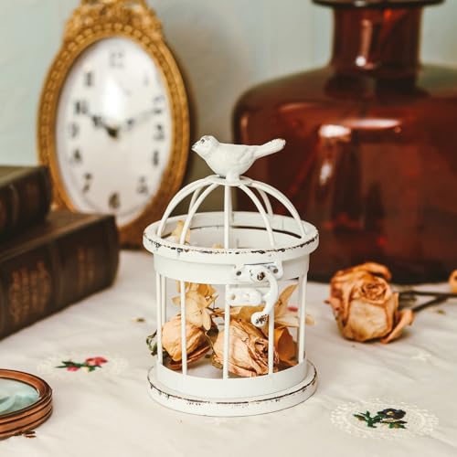 Generic Bird Cage Shaped Metal Tea Light Candle Holder Farmhouse Decorative Candle Holder Vintage Tea Light Holder For Home Table Centerpiece Decoration thumb #1