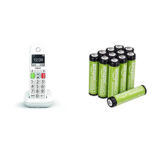 Téléphone sans fil maison grand écran pour senior et famille avec piles rechargeables AAA