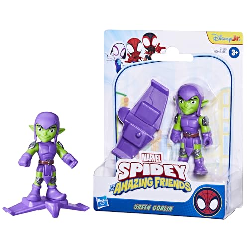 Marvel Spidey et Ses Amis Extraordinaires, Figurine Bouffon Vert avec Accessoire