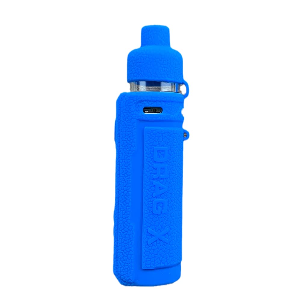 RUIYITECHTexture Case for Voopoo Drag X PNP-X Case silicone Cover Sleeve rubber Skin (Blue)
