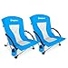KingCamp Lot de 2 chaises de plage basses pliantes et légères pour adultes avec poche porte-gobelet, sac de transport pour camping, concert, festival, voyage, sport, pelouse, sable, bleu