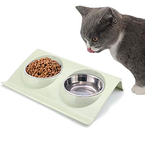 Ciotole Doppia per Gatti, Pet Ciotole per Cani