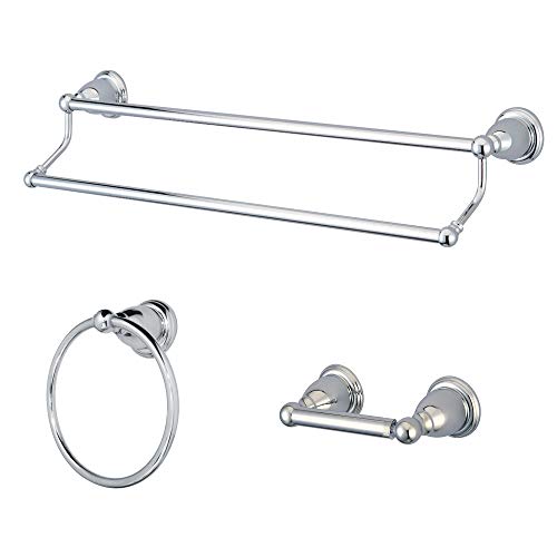 Kingston Brass BAK175348C Heritage Bathroom Hardware Set, 24 inch Length, Polished Chrome