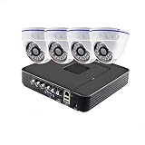 Bullet Camera Telecamera Di Sicurezza Kit Telecamera Dome 4Ch 1080P, Monitoraggio Della Sicurezza Cctv Dvr, Visualizzazione In Tempo Reale-Hdd 1080P + 2Tb