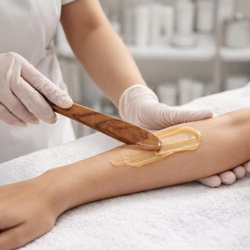 Image of Non-stick Wax Spatula Waxing Applicator Hair Removal Sticks Reusable Scraper Hard for Home Salon Body Use Large Wooden Spatulas for Legs Face Eyebrow Professional Applicators for Women (Wax Spatula)