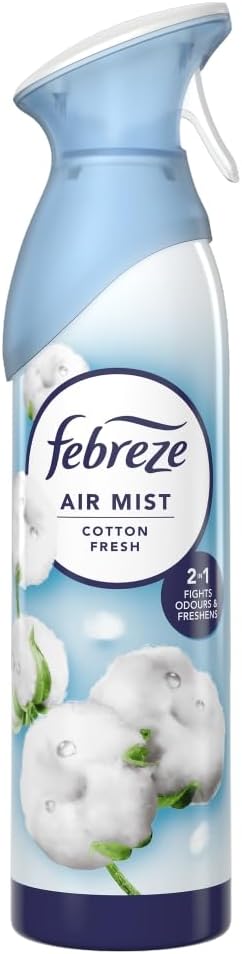 Air Freshener for Room Spray & Bathroom, Cotton Fresh, 185ML x 8 Packs, Air Fresheners for Home