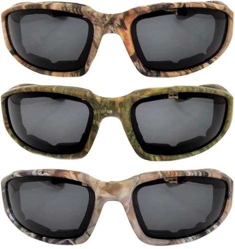 Image of OWL Motorcycle Riding Sport Sunglasses Assorted Color Multipacks, Unisex Foam Padded Wind Blocking Glasses UV400 Protection