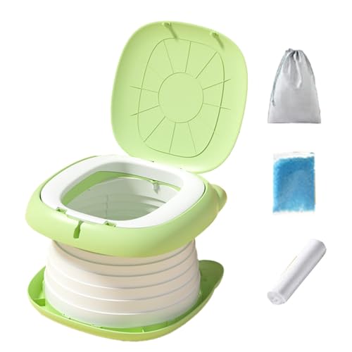 Vziguhk 幼児用ポータブルトイレ、子供用トイレトレーニング便座, 男の子用折りたたみトレーナートイレシート, 漫画の動物デザイン、子供用折??りたたみ式旅行用トイレ、車、ロードトリップ、旅行用