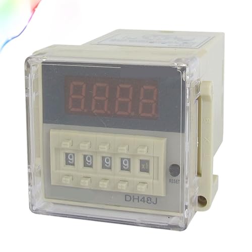 Relé de contador digital DH48J-8 con pantalla LED de ocho pines alimentado a DC24V