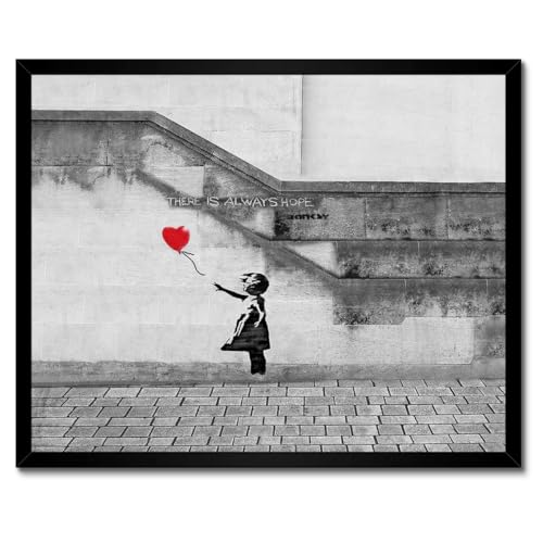 Poster There Is Always Hope cadre blanc pour salon chaleureux