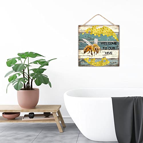 Placa de pared Welcome to Our Hive para tapar imperfecciones y decorar ventanas 8