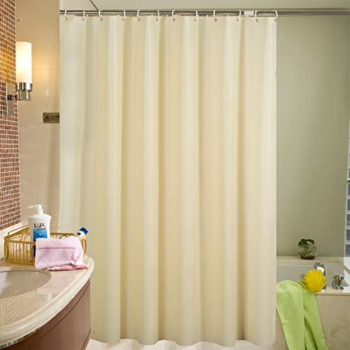 Rideau de douche imperméable tissu polyester noir accessoires douche 153x183cm - 2