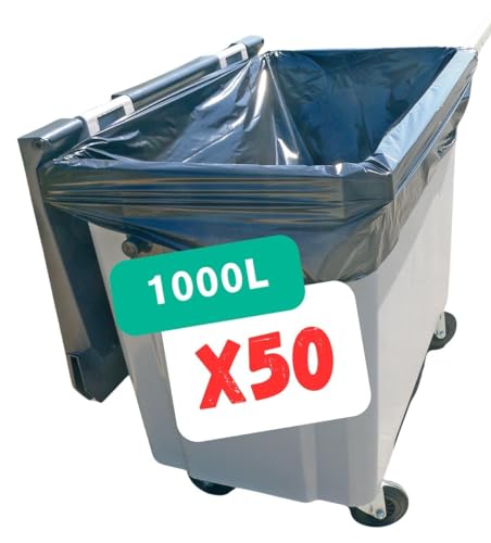 Sacchetti Spazzatura Trasparenti 61x83,8 Cm – 1000 Pezzi, Capacità 12-16 Galloni (45-60 Litri), In HDPE 10 Micron, Resistenti E Antiperforazione, Per Casa E Ufficio - 5