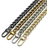 dvnFWKc Correas para los hombros, cadenas. Cadenas de repuesto 10mm for bolso, cadena, bandolera, correas for bolsos, 1 Uds(Silver,40cm)