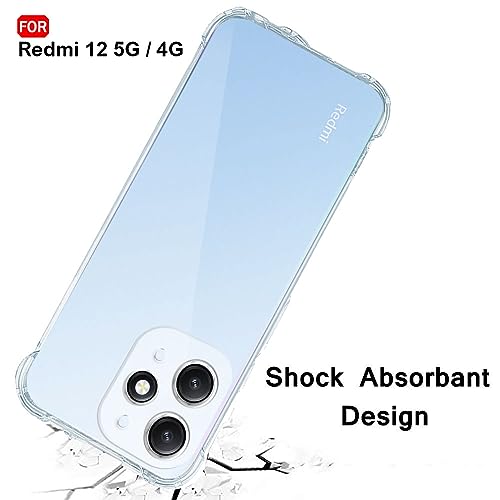 Image of TheGiftKart Crystal Clear Back Cover Case for Mi Redmi 12 5G / Poco M6 Pro 5G | Shockproof Soft TPU Case | Cushioned Edges for Ultimate Protection Back Cover Case (TPU, Transparent)