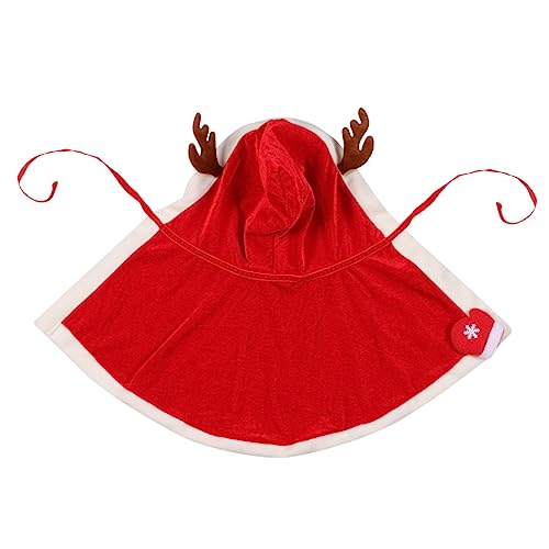 SUPVOX 1個 ペットケープ フード インフレータブルコスチューム ダックスフンド子犬 動物衣装大人 トナカイ犬の衣装 わんわん 繁殖 ペット用品 のファンキーな服 マント 布