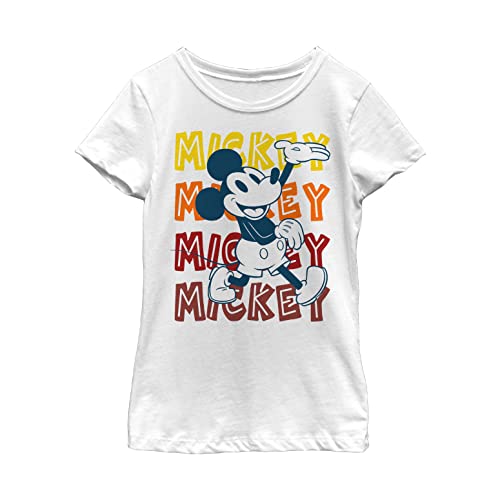Disney Characters Hipster Mickey Girl's Solid Crew Tee