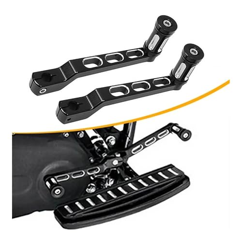 Levier de vitesse moto et repose-pieds noirs pour modèles Touring FL Softail - 4