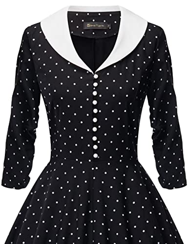 Image of GownTown Womens 1950s Cape Collar Vintage Swing Stretchy Dresses