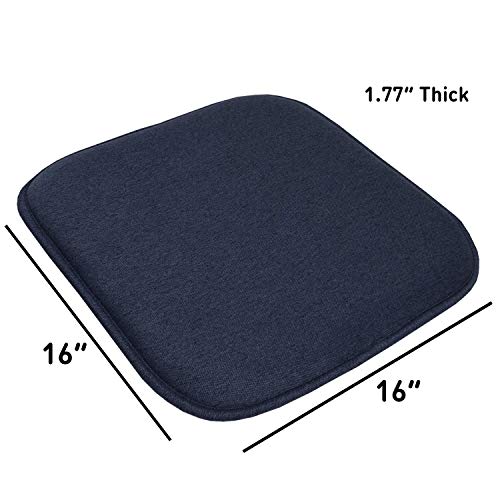 image for Sweet Home Collection Chair Cushion Memory Foam Pads Honeycomb Pattern