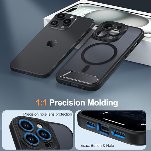 AMILIFECASES Magnetic Compatible with iPhone 13 Pro Case, [Built-in Kickstand][Full Camera Protection][Compatible with MagSafe][Anti-Fingerprint] Shockproof Phone Case for iPhone 13 Pro 6.1",Black - image 6