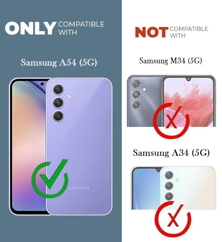 Image of Jkobi Back Case Cover for Samsung Galaxy A54 5G (Shockproof with Polycarbonate Clear Panel | Professional Black)