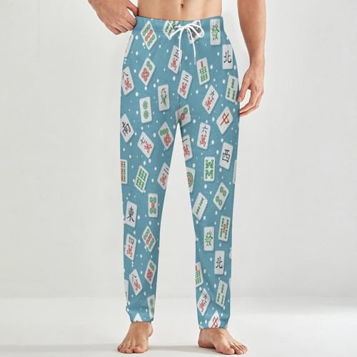 Mens Flannel Pajama Pants Orange Cartoon Ghosts Fleece Pj Pants Lounge Soft Sleep Pants for Men With Pockets2