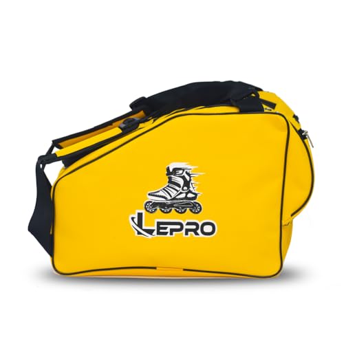 Image of LEPRO Skate Bag Roller Skate Bag | Inline Skate Bag, Premium Skating Bag and Sports Adjustable Shoulder Bag for Both Youth and Adults (Yellow)