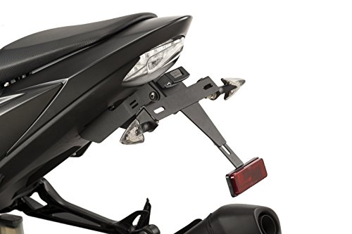 Puig 9422N Suport de Plaque pour Suzuki GSX-S750 17'-18'/ Suzuki GSX-S1000 15'-18'/ Suzuki GSX-S1000F 15'-18', Noir