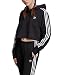 adidas Originals Women's Cropped Hooded Sweatshirt, black, Large