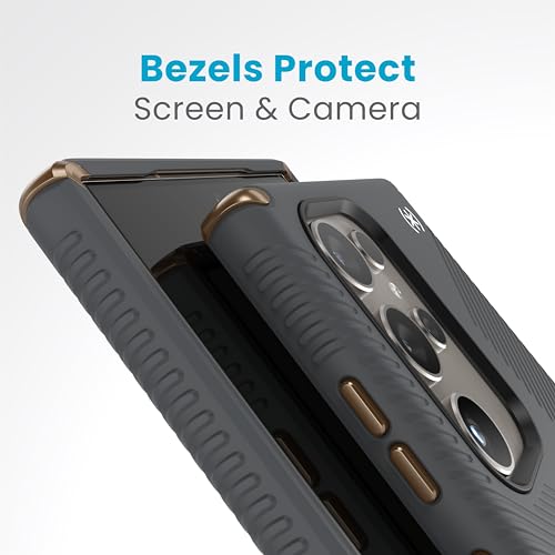 Image of Speck Presidio 2 Grip Samsung Galaxy S24 Ultra Case - Drop & Camera Protection, Soft-Touch Secure Grip, Wireless Charging Compatible, Shock Absorbant, Galaxy S24 Ultra Case - Charcoal Grey