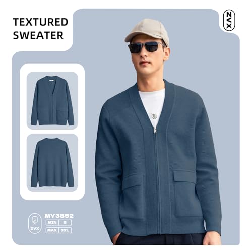 Image of Men's Cardigan Sweater Button Front V-Neck Long Sleeve Knit Sweaters