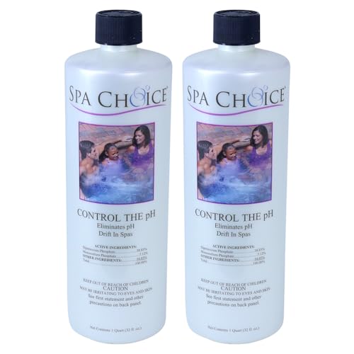 SpaChoice 1-Quart 2-Pack Premium Control The pH, pH Balance for Hot Tub, Made in USA