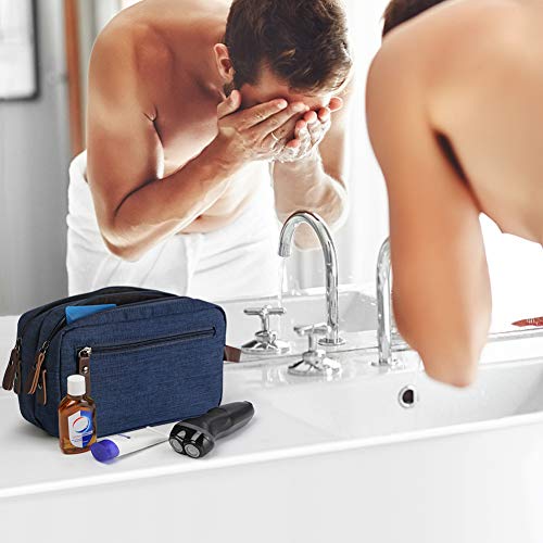 Men's Travel Toiletry Organizer Bag Dopp Kit, Bathroom Bags (Blue Water-resistant) - Image 5