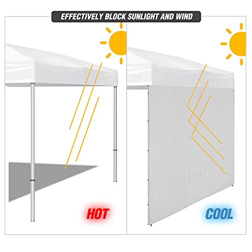 Redcamp Instant Canopy Sidewall For 10X10Ft Pop Up Canopy, 1 Pack Sunwall Only, White #TOP3